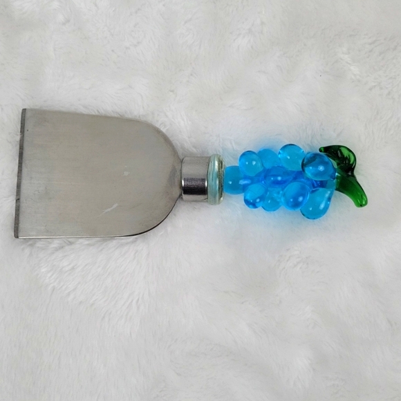 Four Piece Cheese Knives Set for Charcuterie Board Utensils Glass Grapes - Picture 4 of 9